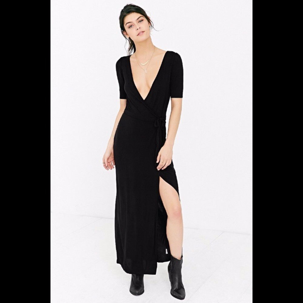 Ecote black wrap dress